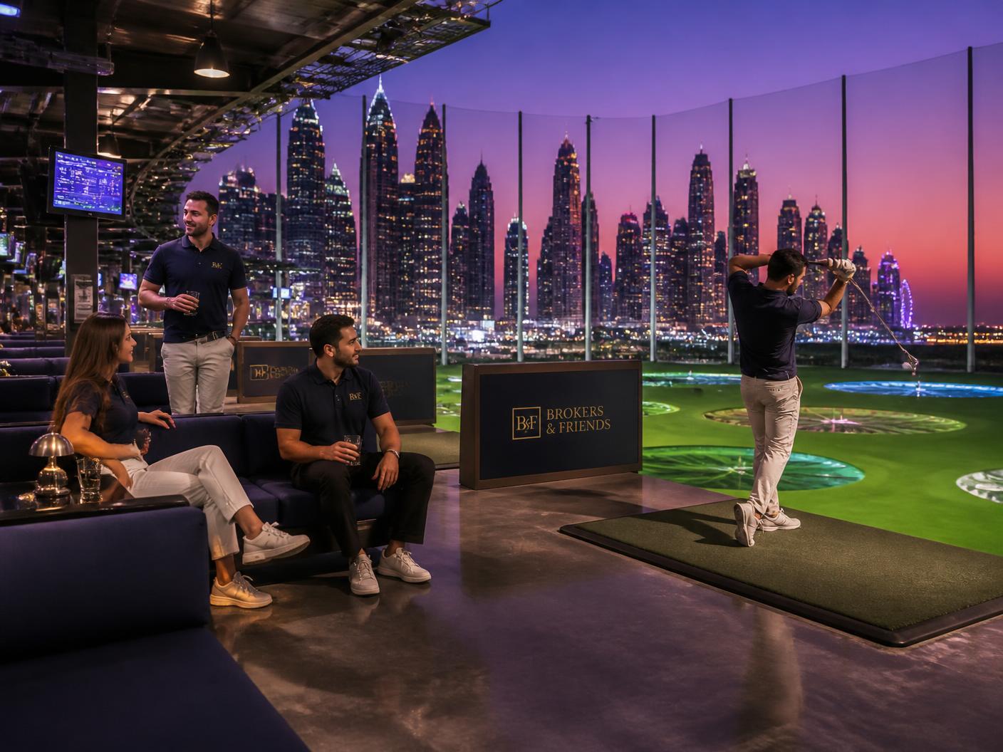 Topgolf social bay with friends